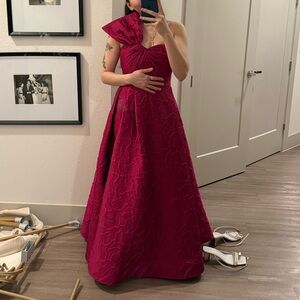 Elegant One-Shoulder Pink Dress